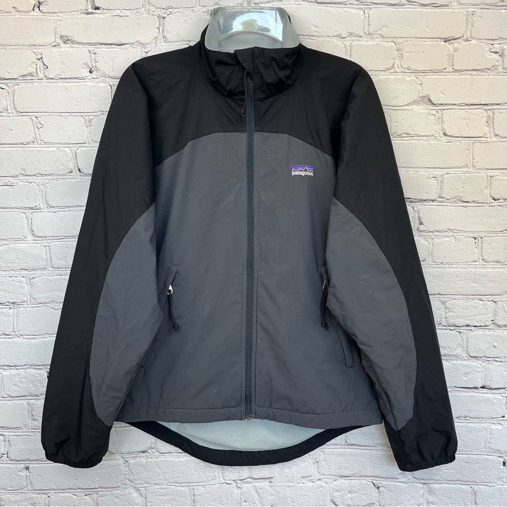 Patagonia Stretch Zephur Zip Up Soft Shell Jacket Gray/Black Sz M's XS / W's M